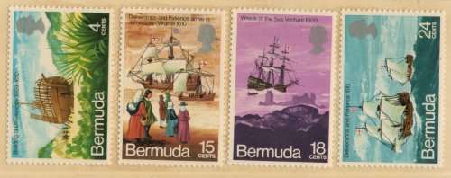 Bermuda 1971 Voyage of the Deliverance set of 4 unmounted mint. SG 275-278. Cat £5,35 (2013)