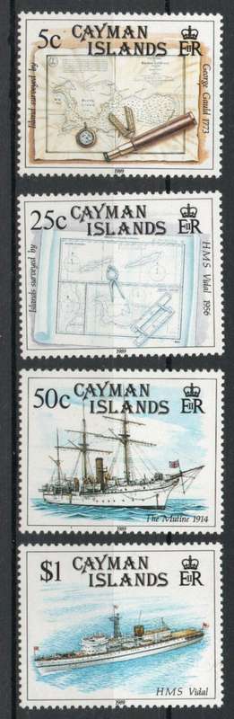 Cayman Islands 1989 Island Maps and Survey Ships set of 4 umm. SG 691-694. Cat £21,25 (2013)