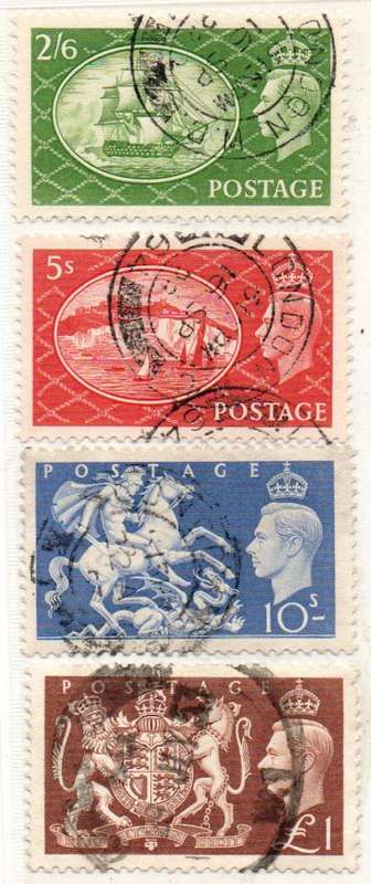 Great Britain 1951 Definitive set of 4 fine - very fine used. SG 509-512. Cat £25 (2022)