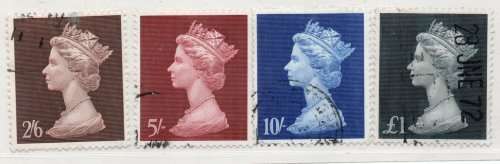 Great Britain 1969 Definitive set of 4 very fine used. SG 787-790. Cat £4,50 (2022)