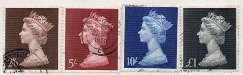 Great Britain 1969 Definitive set of 4 very fine used. SG 787-790. Cat £4,50 (2022)