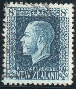 New Zealand 1915 Definitive 8d blue perf 14 x 13½ very fine used. SG 427. Cat £38 (2022)