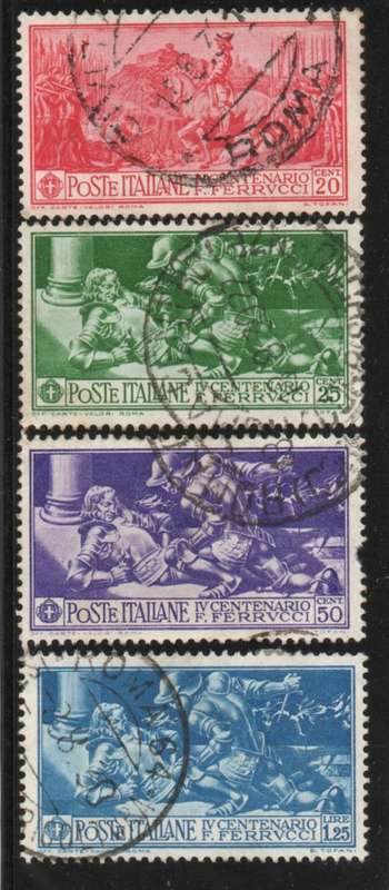 Italy 1930 `400th Death Anniv of Ferrucci` part set of 4 fine - vf used. SG 282-285 Cat £7,95 (2012)