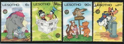 Lesotho 1985 `150th Birth Anniv of Mark Twain` set of 4 very fine used. SG 667-670. Cat £5,50 (2014)