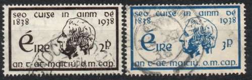 Ireland 1938 Cent of Temperance Crusade set of 2 very fine used. SG 107-108. Cat £5,25 (2022)