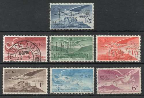 Ireland 1948 `Air` set of 7 very fine used. SG 140-143b. Cat £29,50 (2022)