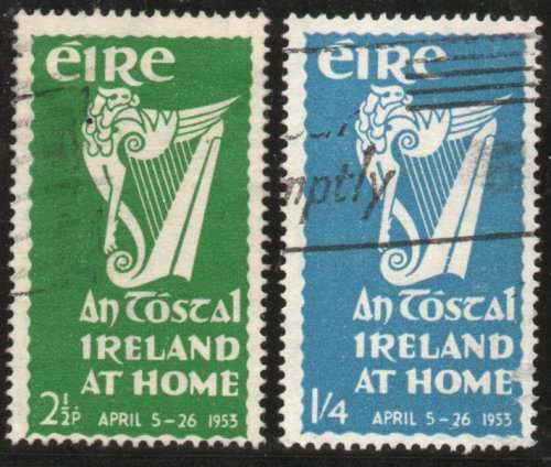 Ireland 1953 Ireland at Home set of 2 very fine used. SG 154-155. Cat £30,35 (2022)