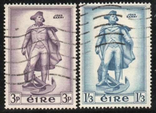 Ireland 1956 `Barry Commemoration` set of 2 very fine used. SG 162-163. Cat £8,10 (2022)
