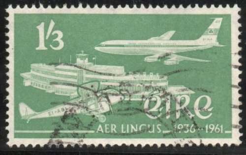 Ireland 1961 `Air Lingus 25th Anniversary` 1/3d green vfu. SG 185. Cat £5,50 (2022)