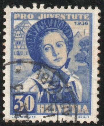 Switzerland 1936 Pro Juventute 30c very fine used. SG J79. Cat £41 (2012)