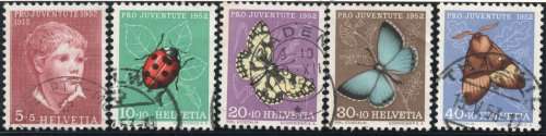 Switzerland 1952 Pro Juventute set of 4 very fine used. SG J142 - J146. Cat £24,20 (2012)