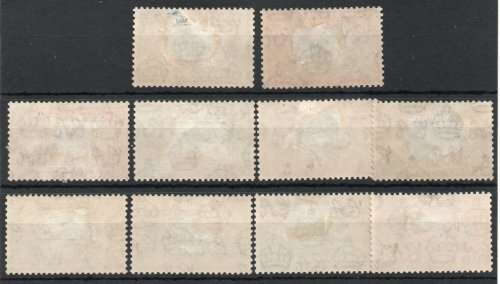 Trinidad and Tobago 1953 QEII defin part set of 10 mm. (24c damaged) SG 267-276. Cat £34,90 (2022)
