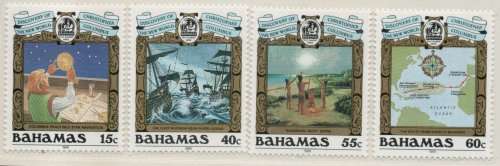 Bahamas 1991 `500th Anniv of Columbus Discovery of America` set of 4 umm. SG 908-11. Cat £10 (2013)