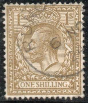 Great Britain 1912-24 KGV Definitive 1/- bistre and bistre-brown vfu. SG 395-396. Cat £16 (2022)
