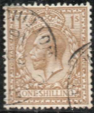 Great Britain 1912-24 KGV Definitive 1/- bistre and bistre-brown vfu. SG 395-396. Cat £16 (2022)