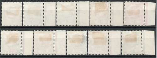 Leeward Islands 1954 QEII definitive part set of 10 mm. SG 126-135. Cat £19,60 (2022)
