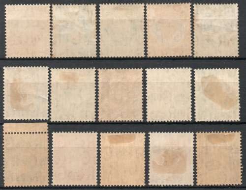 Great Britain 1937-47 KGVI Definitive set of 15 mounted mint. SG 462-475. Cat £45 (2022)