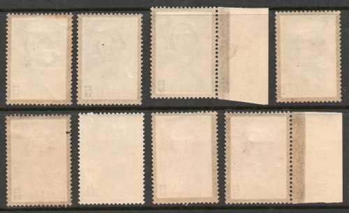 Belgium 1935 Queen Astrid Mourning Stamp and Anti TB Fund set of 8 mm. SG 713-720. Cat £9 (2013)