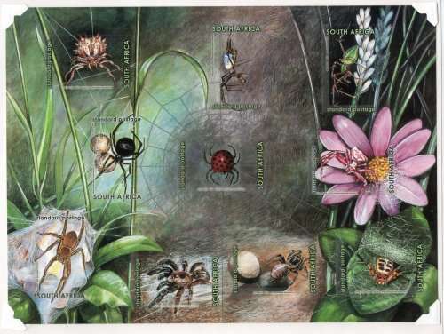 South Africa 2004 The Wonder World of Spiders sheetlet of 10 umm. SACC 1634. Cat R250 (2023-25)