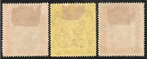 Bahamas 1911 Definitive 1d and 2 x 3d mounted mint. SG 75a, 76 and 77. Cat £16,25 (2022)