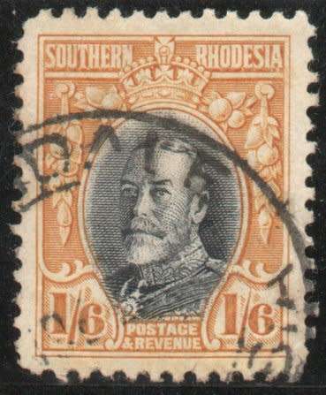Southern Rhodesia 1931-37 Field Marshall Defin 1/6d fine used. Perf 12. SACC 26. Cat R450. (2023-25)