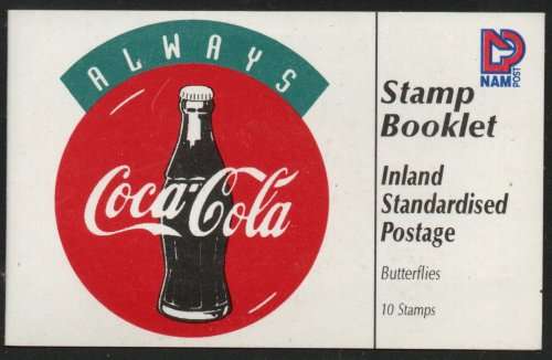 Namibia 1996 Coca Cola standard mail Butterflies booklet umm. SACC 144. Cat R80 (2019-20)