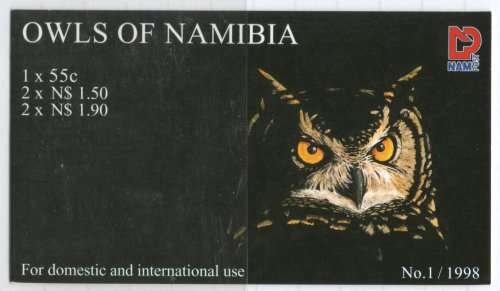 Namibia 1998 `Owls` Booklet unmounted mint. SACC 251. Cat R200 (2023-25)