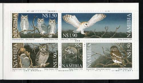 Namibia 1998 `Owls` Booklet unmounted mint. SACC 251. Cat R200 (2023-25)