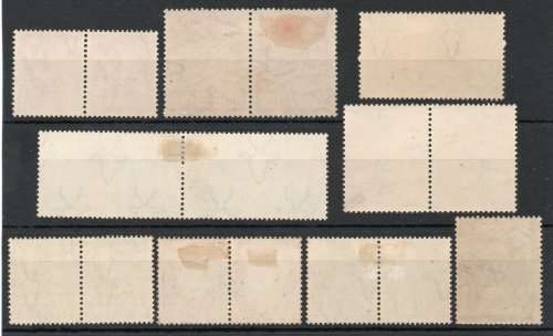 South Africa 1941-46 Large War set of 7 units plus 2 singles mounted mint. SG 88-96. Cat £55 (2022)
