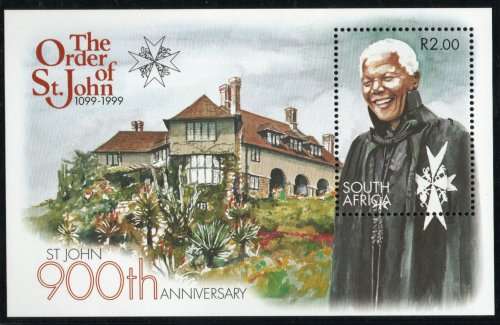 South Africa 1999 `900th Anniv Order of St John` Mandela m/s umm. SACC 1208. Cat R160 (2023-25)