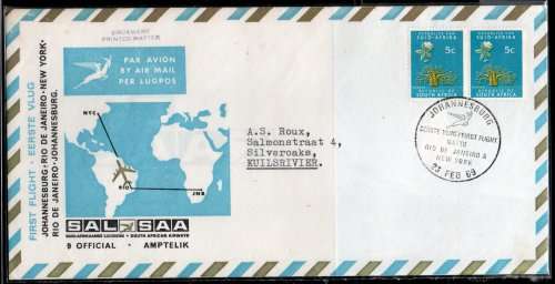 South Africa 1969 First Day Cover No 9 very fine used. Cat R160. (2019-20)