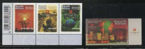 South Africa 2002 World Summit for sustainable Development set of 4 SACC 1478-81. Cat R145 (2023-25)