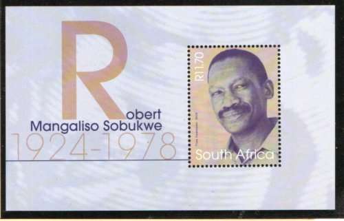 South Africa 2003 Robert Sobukwe mini sheet unmounted mint. SACC 1566. Cat R300 (2023-25)