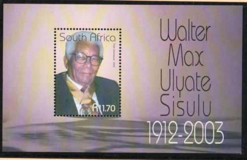 South Africa 2003 Walter Sisulu Miniature Sheet unmounted mint. SACC 1567. Cat R300 (2023-25)