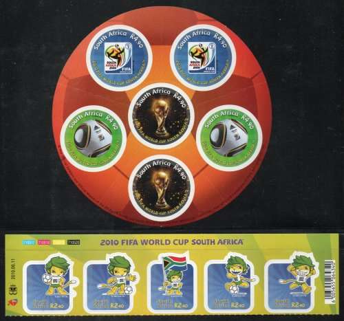 South Africa 2010 World Cup Soccer 2 sets unmounted mint. SACC 2052 and 2057. Cat R360 (2023-25)