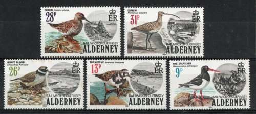 Alderney 1984 Birds set of 5 unmounted mint. SG A13-17. Cat £9,70 (2012)