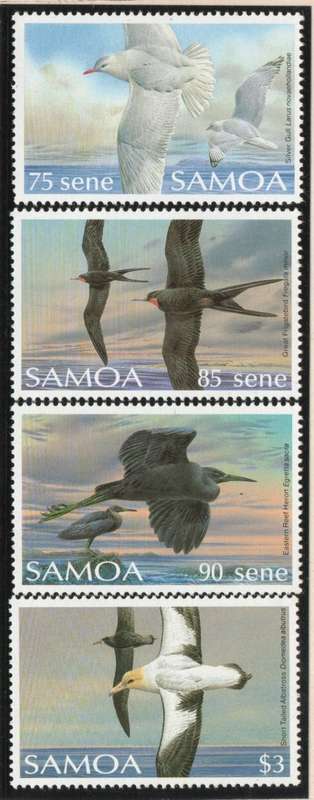 Samoa 1988 Birds 4 additional values umm. SG 798, 799, 800, 801. Cat £9 (2012)