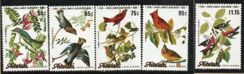 Aitutaki 1985 Audubon Birds set of 5 unmounted mint. SG 518-522. Cat £7,15 (2012)