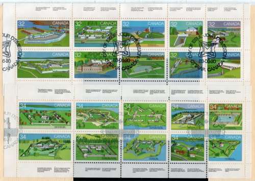 Canada 1983 and 1985 Canada Forts 1st and 2nd series sets of 10. SG 1090-99, 1163-72. Cat £14 (2012)