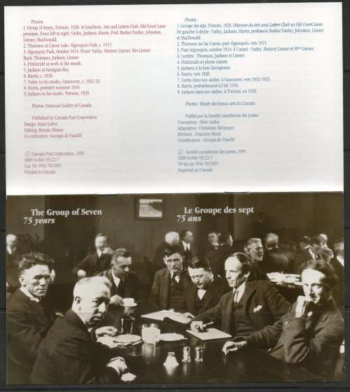 Canada 1995 Artists Booklet containing 3 mini sheets umm. SG MS1642a-1642c. Cat £9 (2012)