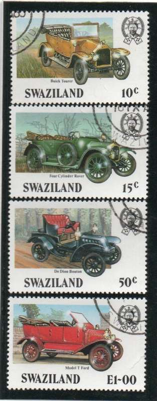 Swaziland 1985 Motoring Centenary set of 4 very fine used. SG 491-494. Cat £5,75 (2018)
