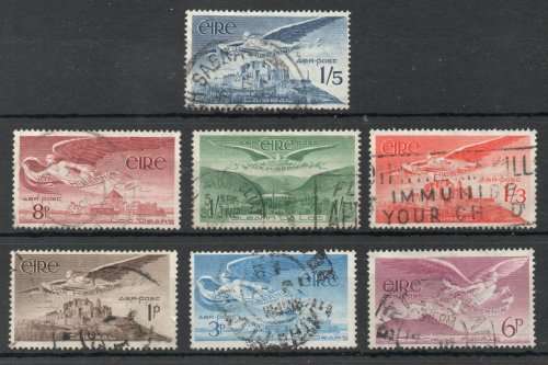 Ireland 1948 Air Definitive set of 7 very fine used. SG 140-143b. Cat £26 (2022)