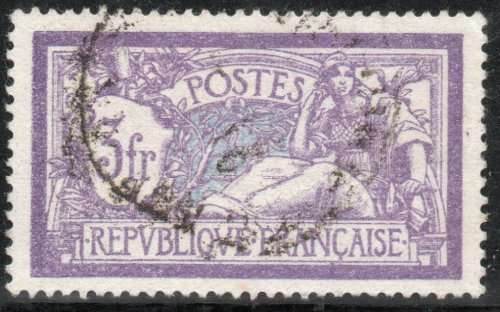 France 1920 Definitive 3fr violet and blue very fine used. SG 429. Cat £8,75 (2013)