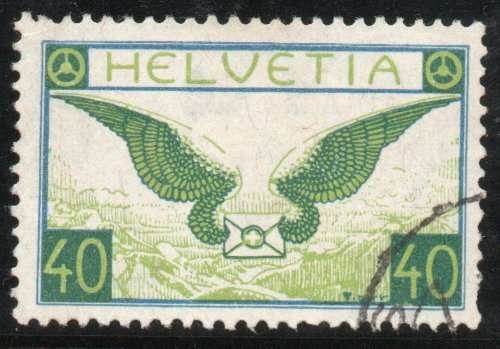 Switzerland 1923 `Air` 40c blue and green fine used. SG 322a. Cat £120 (2012)