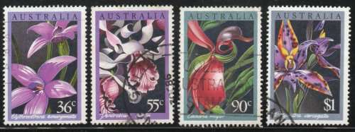 Australia 1986 Native Orchids set of 4 very fine used. SG 1032-35. Cat £8,20 (2013)