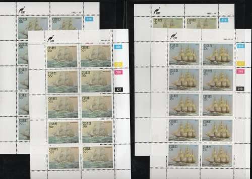 Ciskei 1985 Troopships set of 4 in sheets of 10 unmounted mint. SACC 83-86. Cat R100.