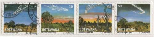 Botswana 1986 Halley`s Comet set of 4 very fine used. SG 595-598. Cat £5,50 (2018)