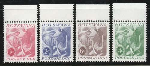 Botswana 1971 Postage Due set of 4 unmounted mint. SG D16-D19. Cat £5,50 (2018)