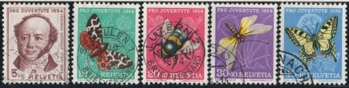 Switzerland 1954 Pro Juventute set of 5 very fine used. SG J152-J156. Cat £23,35 (2013)