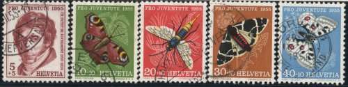 Switzerland 1955 Pro Juventute set of 5 very fine used. SG J157-J161. Cat £17,85 (2013)